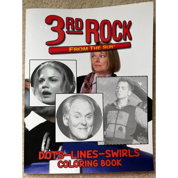NEW 3rd Rock from the Sun Coloring Book - Dots Lines Swirls - Picture 1 of 12